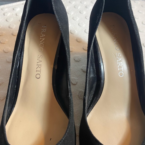 Franco Sarto Women's Black Suede Wedge Heel Shoes - Picture 13 of 16